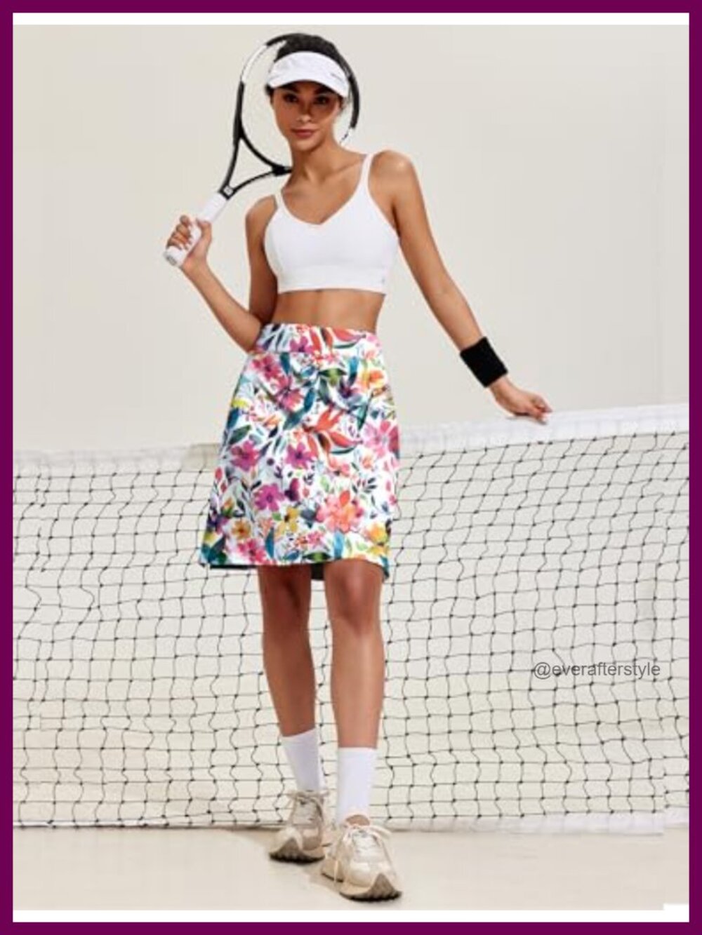 Golf Skort with Pockets, Knee Length, High Waisted, A-Line, Moisture Wicking, - Picture 4 of 4
